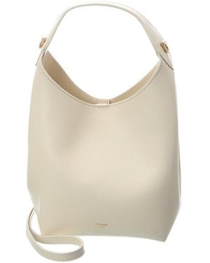 Celine Leather Shoulder Bag - White