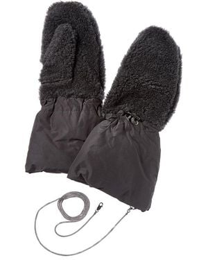 Brunello Cucinelli Wool & Cashmere-blend Mittens - Black