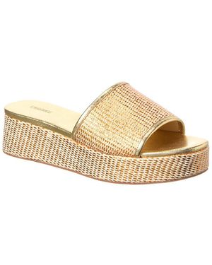L'Agence Inaya Raffia Platform Espadrille - White