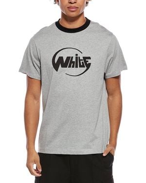 Off-White c/o Virgil Abloh Slim Fit Globe Logo T-Shirt - Grey