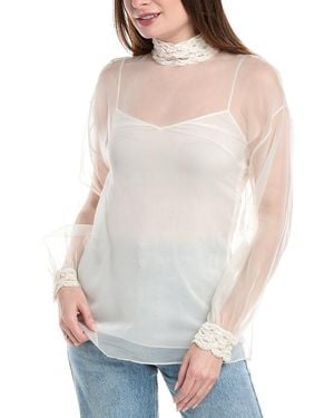 Valentino Silk Top - Gray