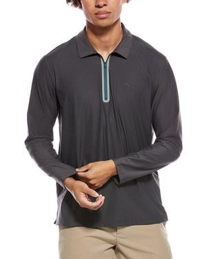 Tommy Bahama Pebble Coast Zip Polo Pullover - Grey