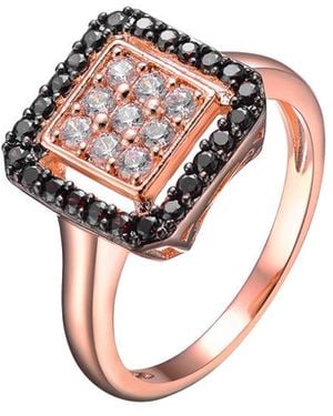 Genevive Jewelry 14k Rose Gold Vermeil Cz Ring - Pink