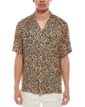 AllSaints Leo Paisley Shirt - Brown