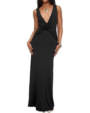 Amanda Royal Maxi Dress - Black