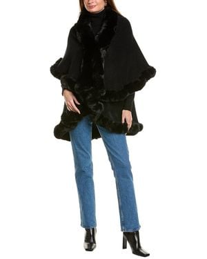 Saachi Layered Cape Kimono - Black