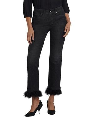 NYDJ Marilyn French Nightfall Straight Leg Jean - Black