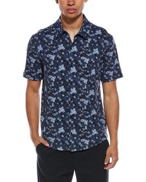 Vince Button Front Shirt - Blue