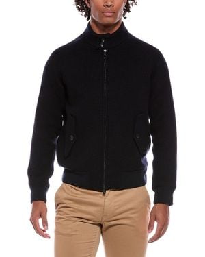 Slowear Wool Bomber Knit Jacket - Black