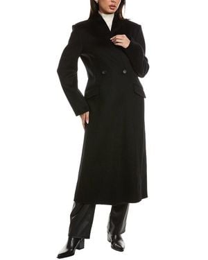 Lamarque Double Face Wool-Blend Coat - Black