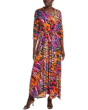 Diane von Furstenberg Lily Silk-blend Maxi Dress - Red