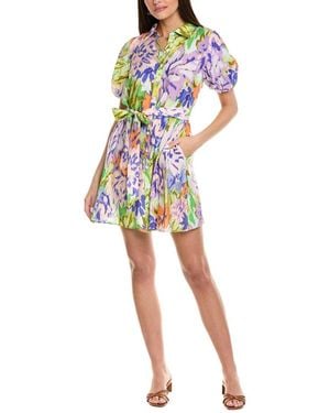 Sam Edelman Puff Sleeve Shirtdress - Purple