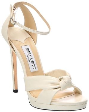 Jimmy Choo Rosie 120 Leather Sandal - Metallic
