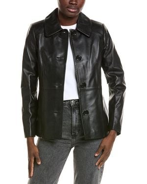 Neiman Marcus Classic Leather Jacket - Black