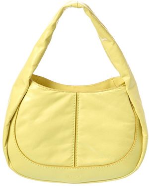 Tod's Logo Leather Hobo Bag - Yellow