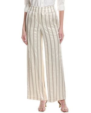 Brunello Cucinelli Silk-Blend Pant - Natural