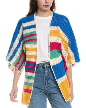 FARM Rio Crochet Kimono - Blue