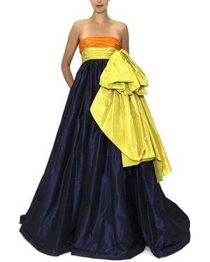 Reem Acra Taffeta Ball Gown - Blue