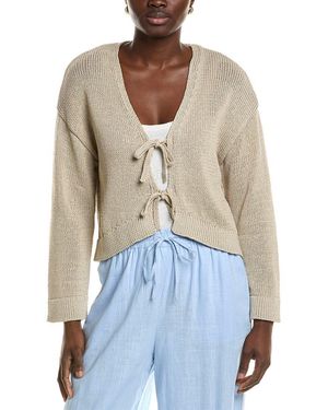 1.STATE Tie Front Cardigan - Blue