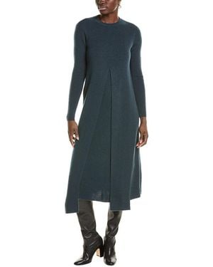 Lafayette 148 New York Wrap Front Cashmere Sweaterdress - Blue