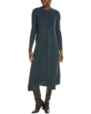 Lafayette 148 New York Wrap Front Cashmere Sweaterdress - Blue