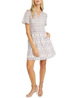 Caballero Collection Ada Silk-blend Dress - White