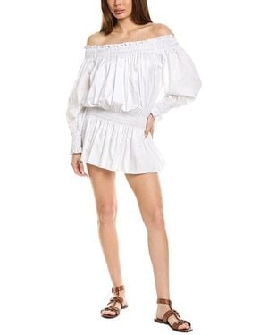 Norma Kamali Peasant Mini Dress - White