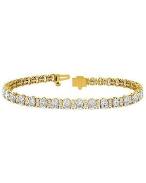 Lab Grown Diamonds 14K 5.72 Ct. Tw. Lab-Grown Diamond Tennis Bracelet - Metallic