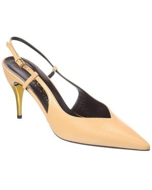 Gucci Leather Slingback Pump - Metallic