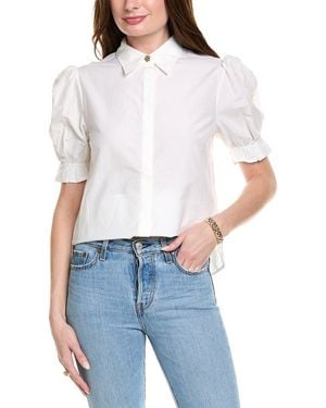 Saloni Silk-Blend Shirt - White