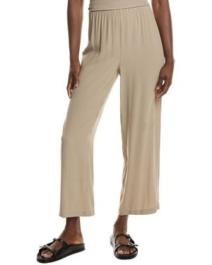 Eileen Fisher Silk Straight Ankle Pant - Natural