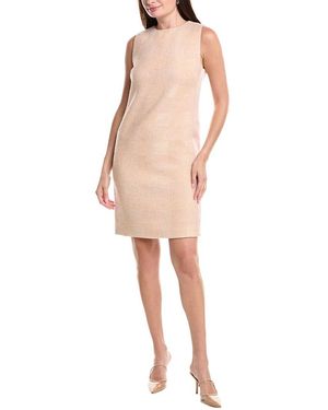St. John Eyelash Tweed Shift Dress - Natural