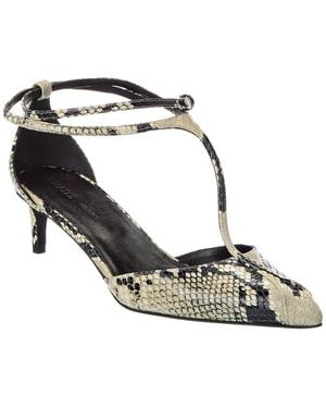 KHAITE Mia Snake-embossed Leather Pump - Metallic