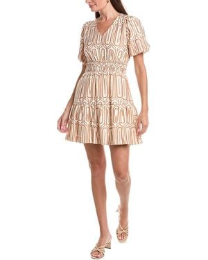Marion Printed Mini Dress - Natural