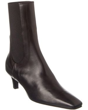 TOTEME Leather Bootie - Brown