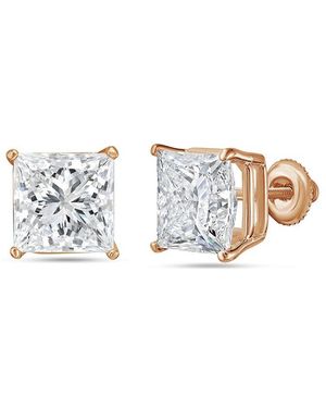 Diana M. Jewels Diana M. 14K Rose 12.00 Ct. Tw. Lab-Grown Diamond Earrings - White