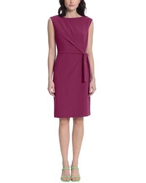 Donna Morgan Scuba Crepe Midi Dress - Purple