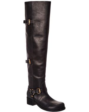 FARM Rio Over-The-Knee Leather Boot - Black