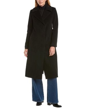 Sofiacashmere Sofiacashmere Notch Lapel Wool & Cashmere-Blend Jacket - Black