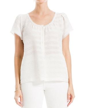 Max Studio Button Front Blouse - White