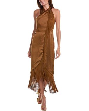 BCBGMAXAZRIA Fringe Cocktail Dress - Brown