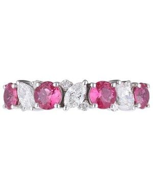 Gregg Ruth 14K 1.64 Ct. Tw. Diamond & Ruby Ring - Pink