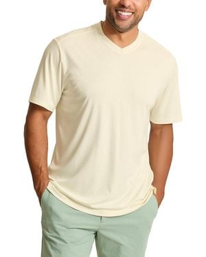 Tommy Bahama Bay Stripe V-Neck T-Shirt - Natural