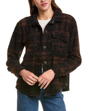 Beach Lunch Lounge Tory Fleece Shacket - Black