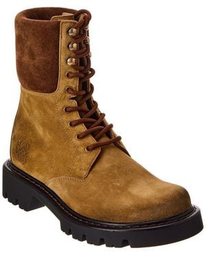 Loewe Sierra Suede Combat Boot - Brown