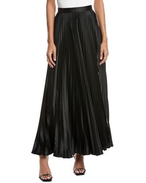 AMUR Sofie Pleated A-Line Skirt - Black