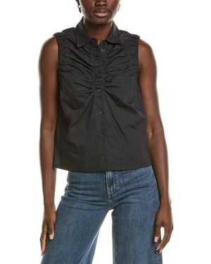 Rag & Bone Georgina Ruched Shirt - Black