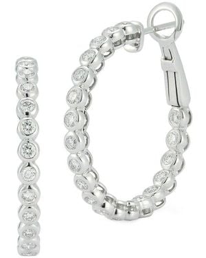 Nephora 14k 1.00 Ct. Tw. Diamond Hoops - White