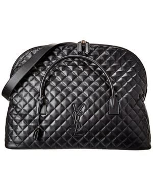 Saint Laurent Es Giant Quilted Leather Travel Bag - Black