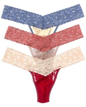Hanky Panky 3Pk Colorplay Original Thong - Red